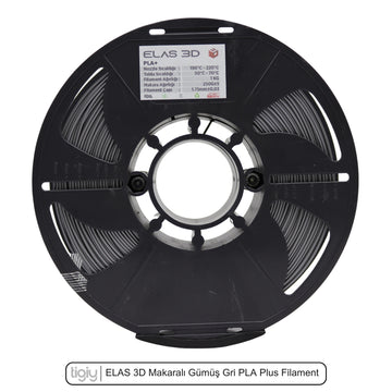 Elas3D Gümüş Gri PLA Plus Filament