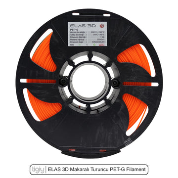 Elas3D Turuncu PETG Filament