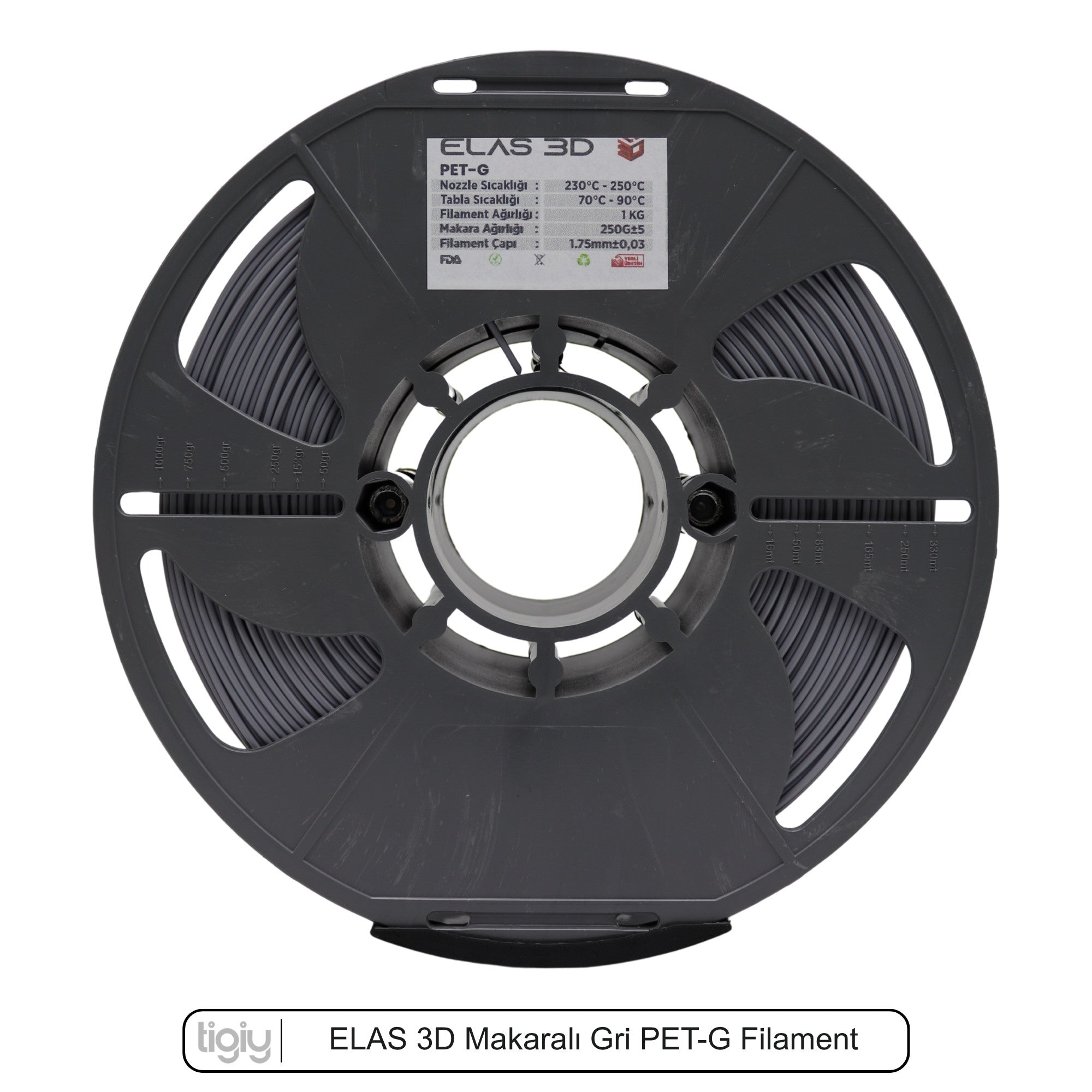 Elas3D Gri PETG Filament