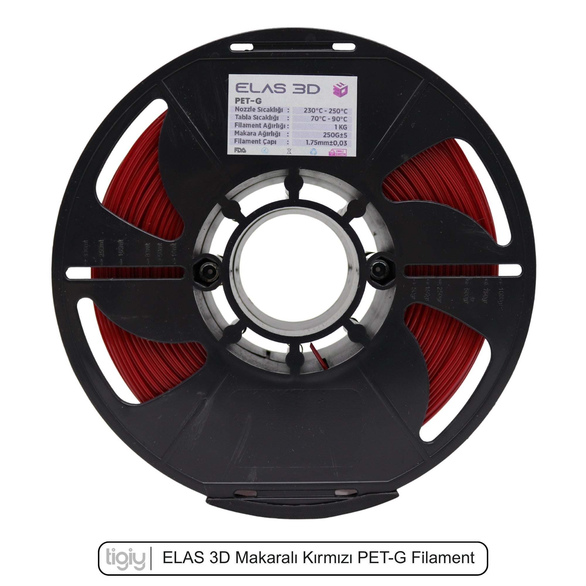 Elas3D Kırmızı PETG Filament