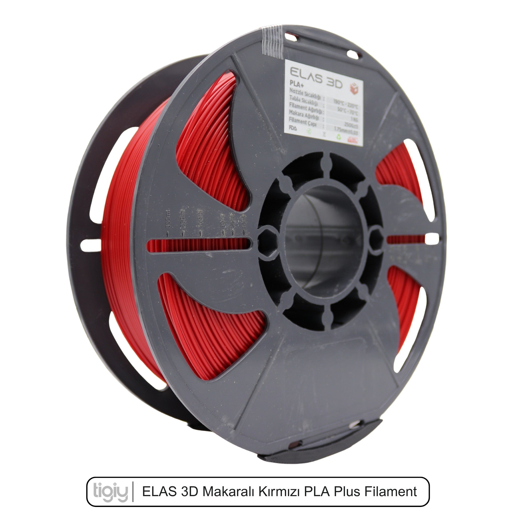 Elas3D Kırmızı Pla Plus Filament