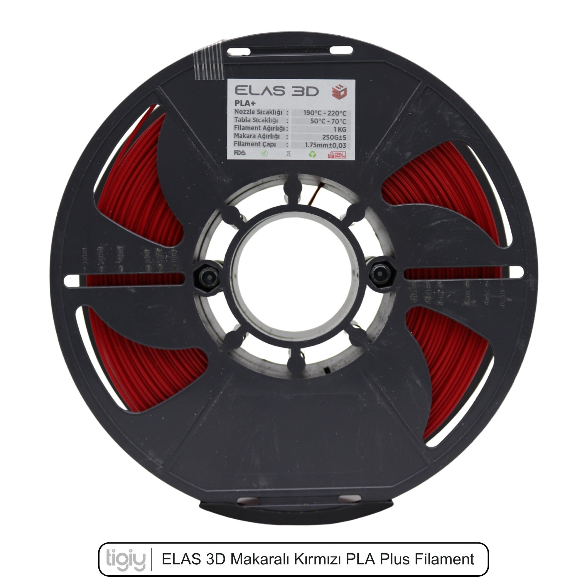 Elas3D Kırmızı Pla Plus Filament