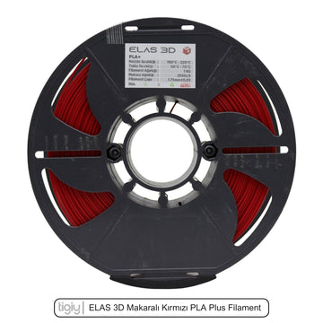 Elas3D Kırmızı Pla Plus Filament