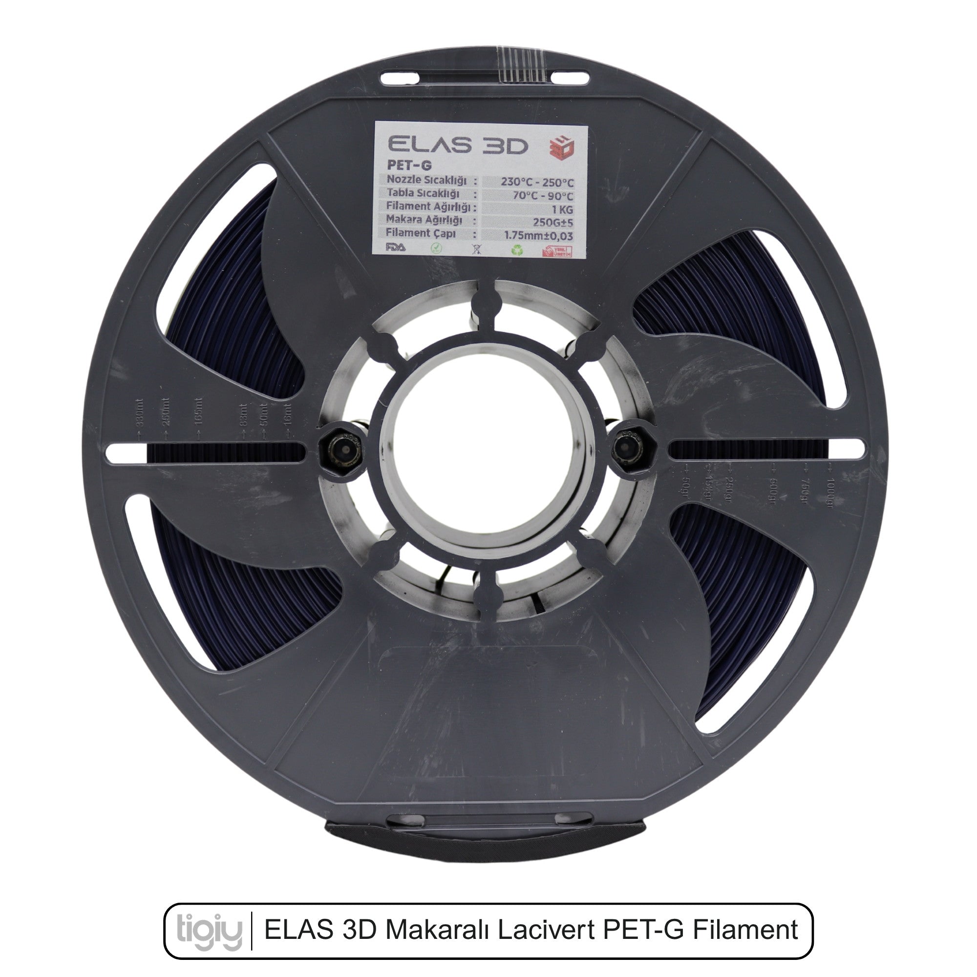 Elas3D Lacivert PETG Filament