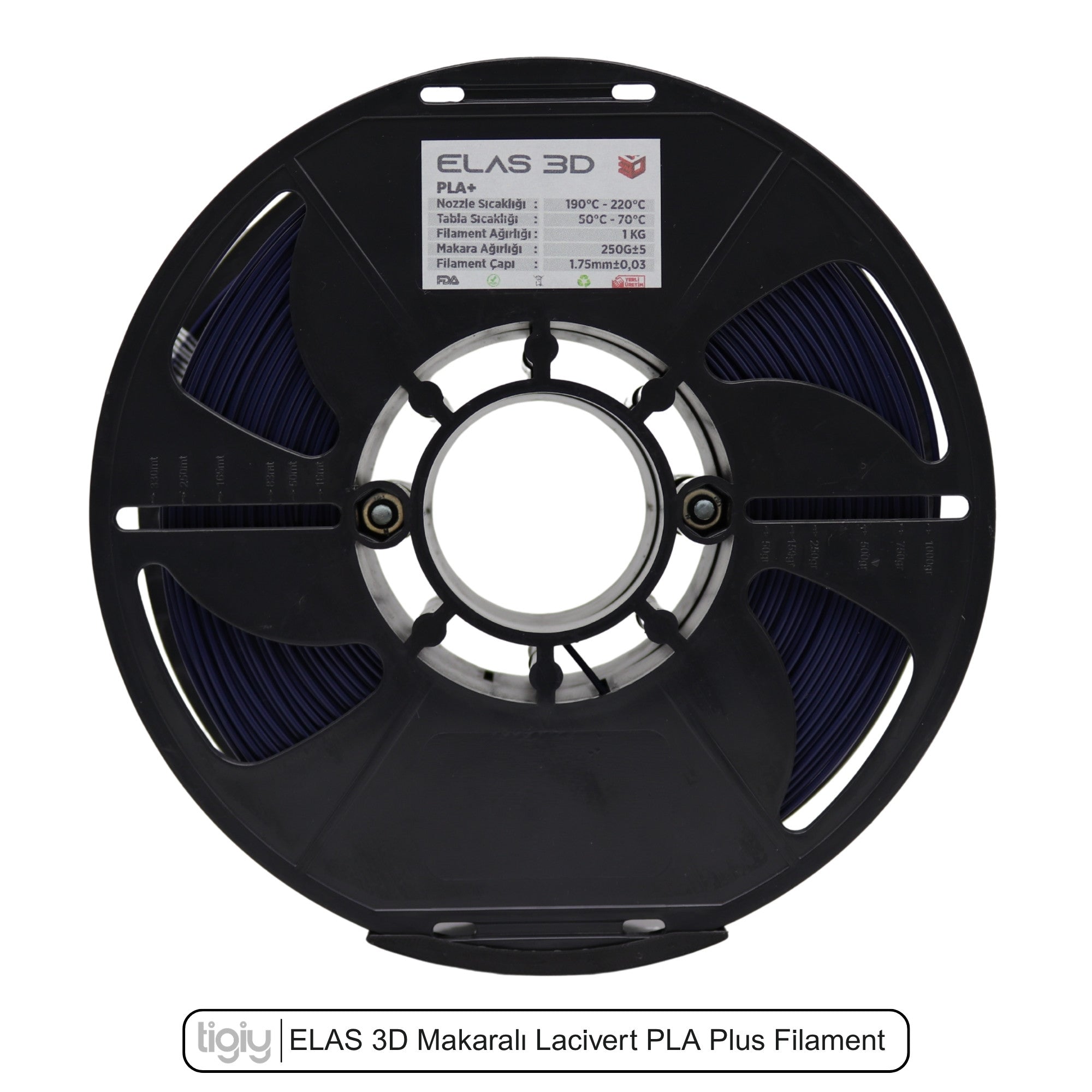Elas3D Lacivert PLA Plus Filament