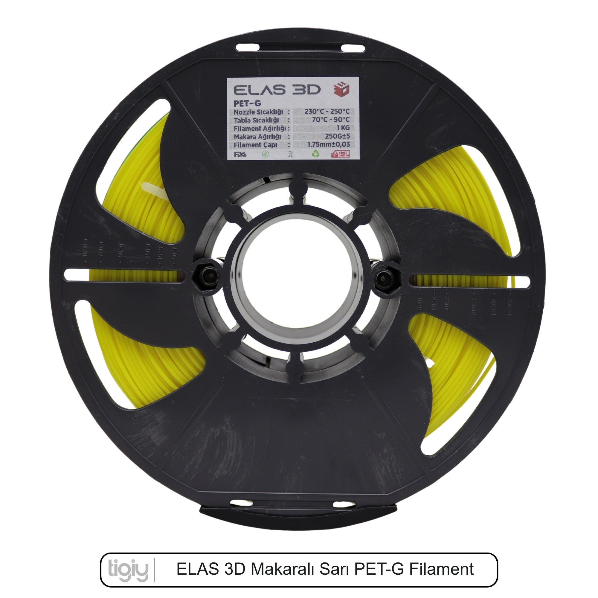 Elas3D Sarı PETG Filament