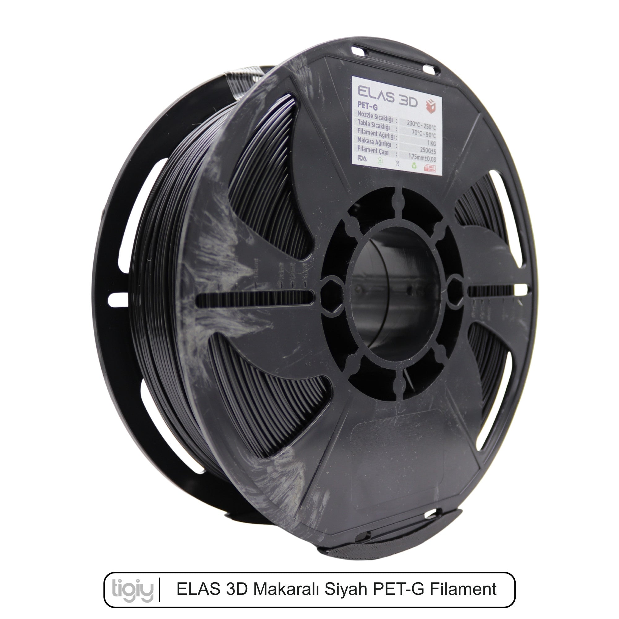 Elas3D Siyah PETG Filament