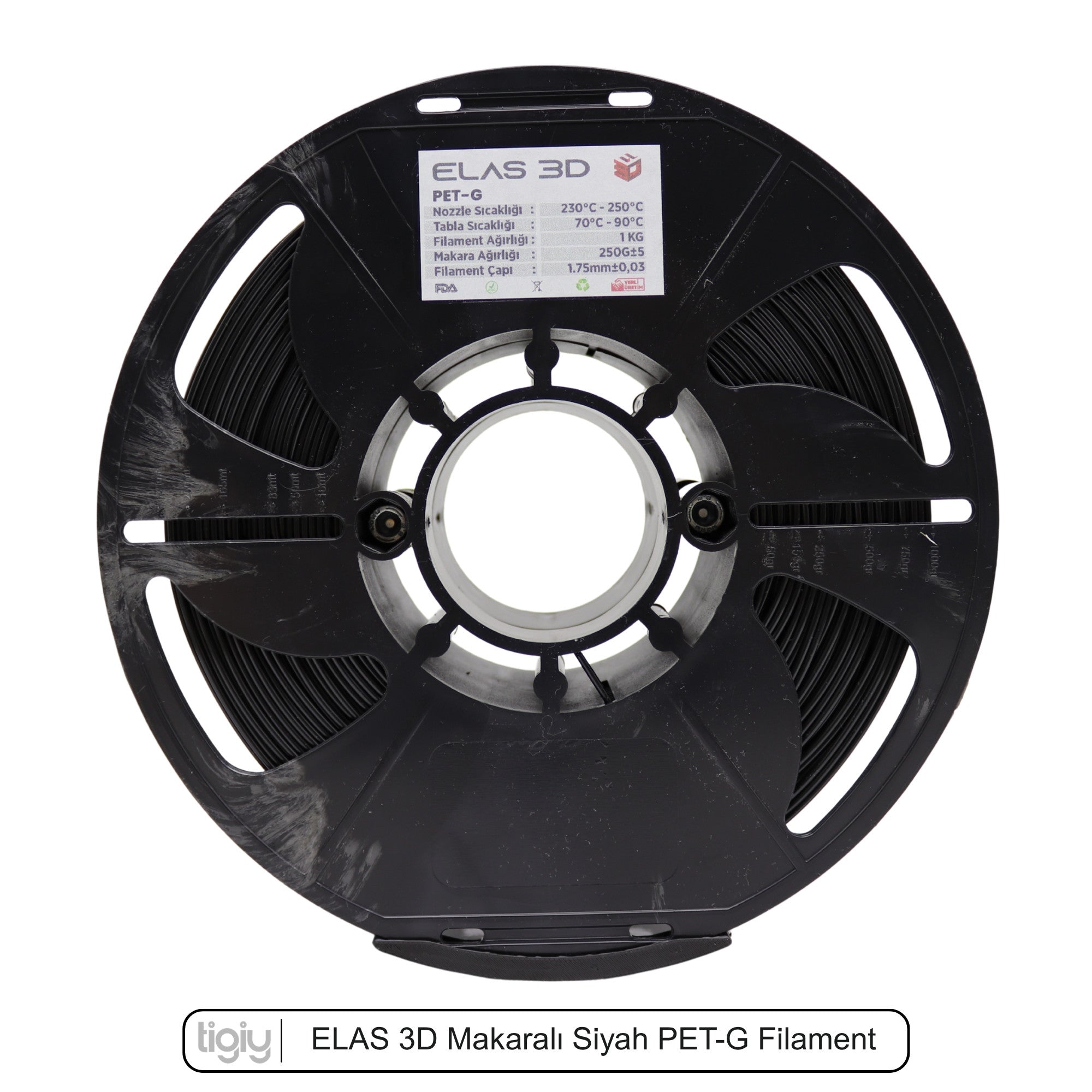 Elas3D Siyah PETG Filament