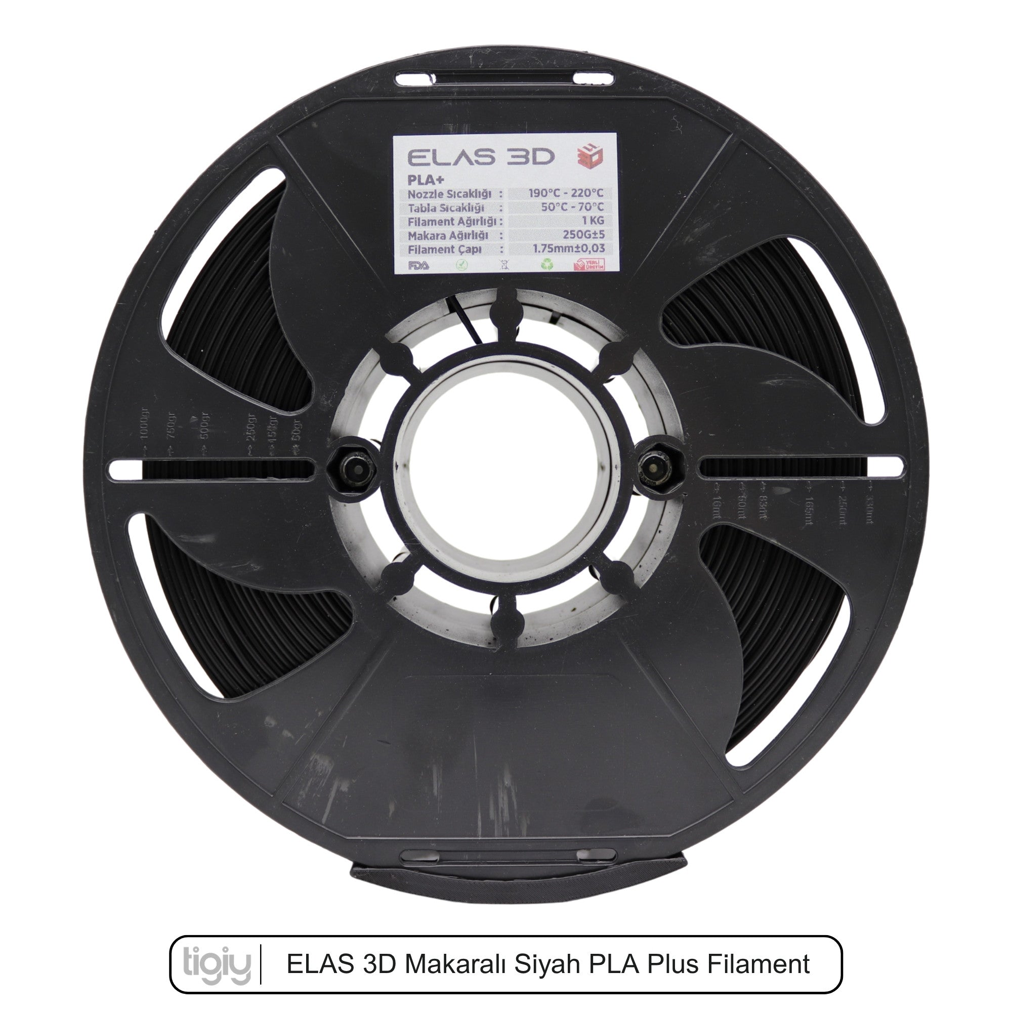 Elas3D Siyah PLA Plus Filament