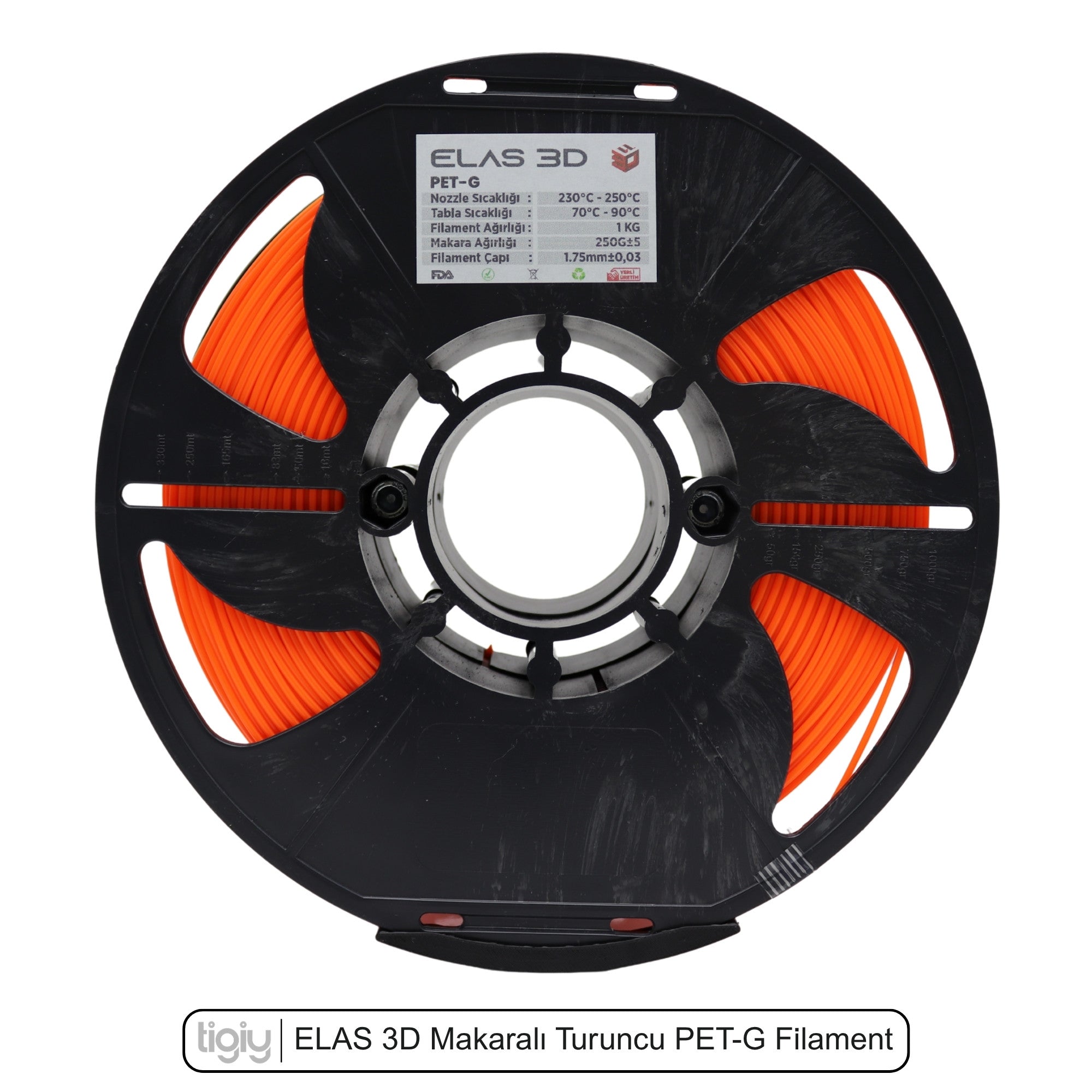 Elas3D Turuncu PETG Filament
