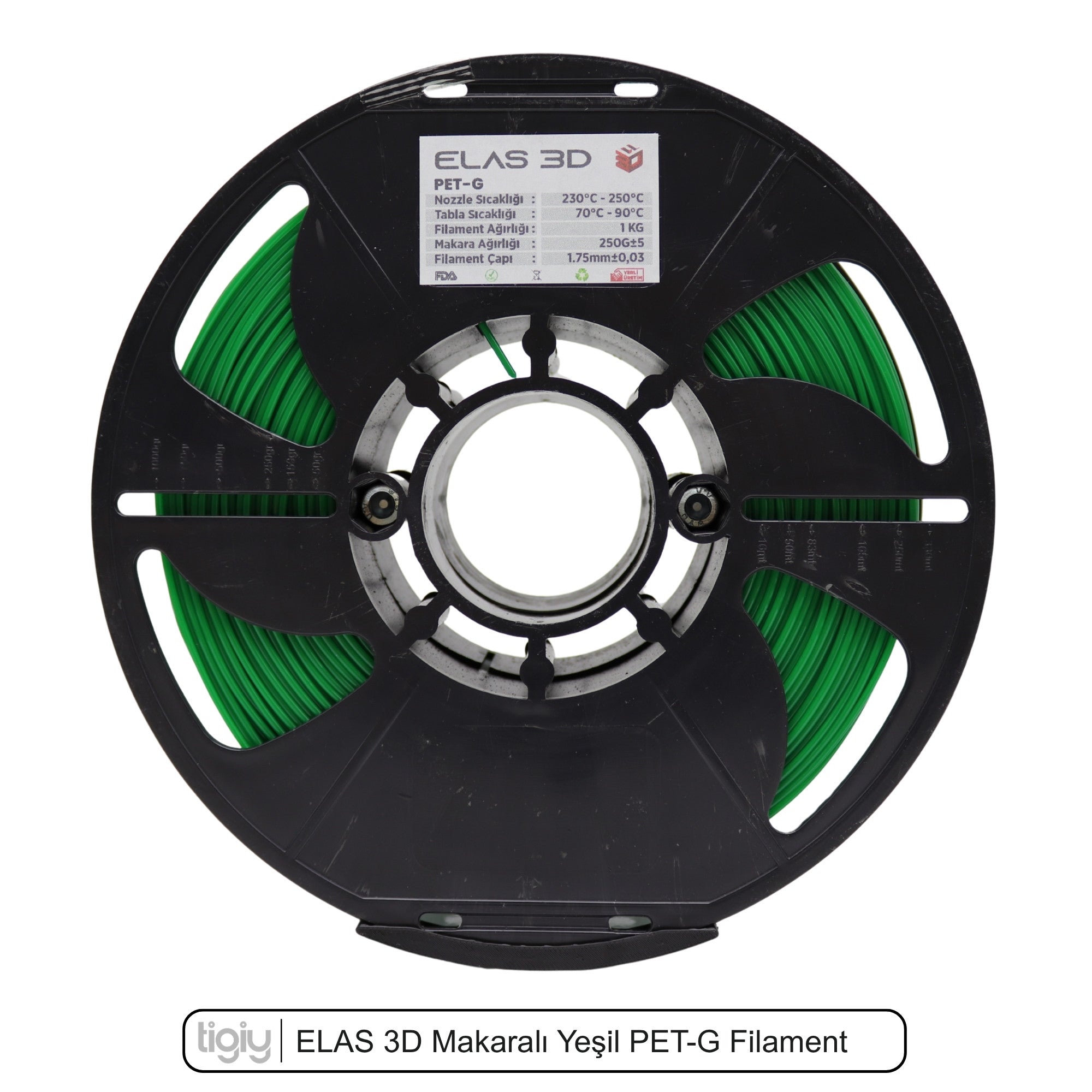 Elas3D Yeşil PETG Filament