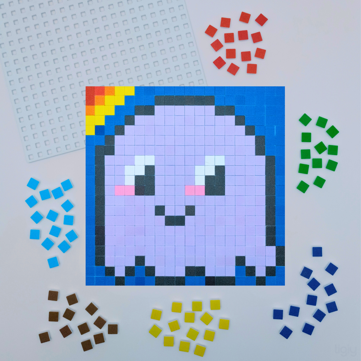 Pixel Puzzle Mor Hayalet
